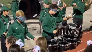 Crusader Band's Drum line performing at the last home game.