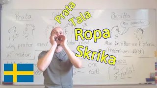 Prata, tala, berätta, vad är skillnaden? (SFI)