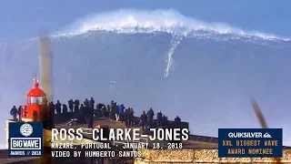 Ross Clarke-Jones at Nazaré  - 2018 Quiksilver XXL Biggest Wave Nominee - WSL Big Wave Awards