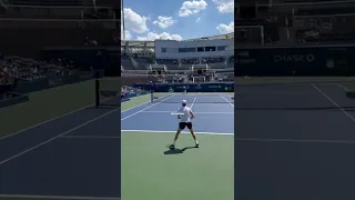 JANNIK SINNER vs DIEGO SCHWARTZMAN 🎾💪 Court-Level Tennis Practice | US Open #Shorts