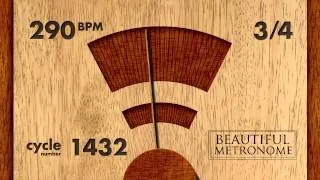 290 BPM 3/4 Wood Metronome HD