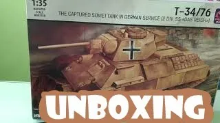UNBOXING T-34/76 the captured Soviet Tank in German Service(2 Div.SS"Das Reich") von ARK Models