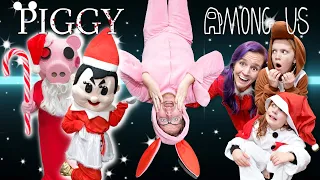 Roblox PIGGY In Real Life - Playing Among Us Hide & Seek with ProHacker and the Elf on the Shelf