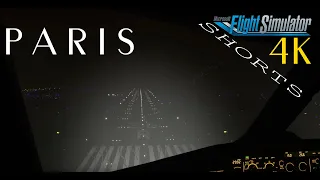 FS2020 SHORTS : LANDING DURING A STORM AT PARIS ULTRA HIGH GRAPHICS 4K