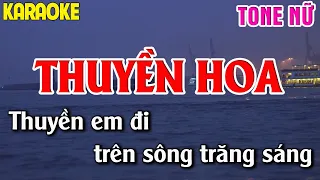 Thuyền Hoa Karaoke - Tone Nữ - Lâm Organ - Beat Mới Dễ Hát