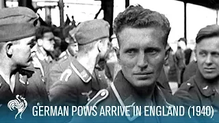 German Prisoners (POWs) Arrive in England (1940) | British Pathé