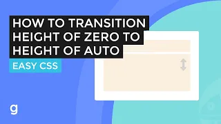 How To Transition a Height of Zero to a Height of Auto | Step By Step