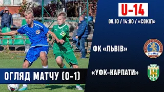 ОГЛЯД МАТЧУ • ФК "ЛЬВІВ" U-14 - "УФК-КАРПАТИ" U-14 • 6 ТУР • 09.10.2021 р.