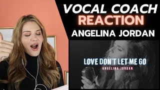 Vocal Coach|Reacts Angelina Jordan -  Angelina Jordan - Love Don't Let Me Go (Visualizer)