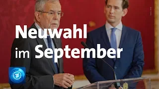 Regierungskrise in Österreich: Neuwahl für September geplant