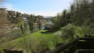 Sunny Walk Along the Aare River in Bern, Switzerland | Spring 4K Walking Tour