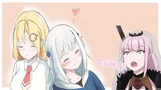 Ame and Gura flirting for 50 seconds【AmeSame】
