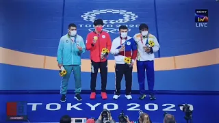 Tokyo Olympics Men's Freestyle 65 kg Medals ceremony 🏅