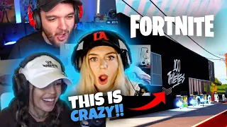 Valkyrae & Brooke React to 100 Thieves Compound in Fortnite! STREAMERS REACT ft MrSavage, & More