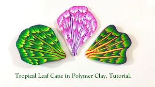 Tropical Leaf Cane in Polymer Clay, a Tutorial.