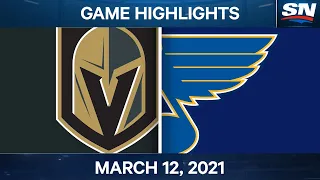 NHL Game Highlights | Golden Knights vs. Blues – Mar. 12, 2021