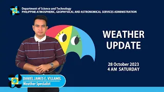 Public Weather Forecast issued at 4AM | 28 October 2023