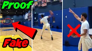 PROOF STEPH CURRY 5 FULL COURT SHOTS IS FAKE AND EDITED