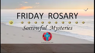 Friday Rosary • Sorrowful Mysteries of the Rosary 💜 Footprints in the Sand at Sunrise