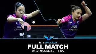 FULL MATCH | SHIN Yubin vs JEON Jihee | WS F | #WTTDoha 2024