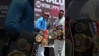 Canelo Alvarez and Jermell Charlo faceoff in LA