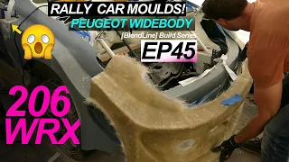 Making Fibreglass Moulds for my 206 WRC Replica *modern look* PULLING THE PLUGS! [BlendLine Build]