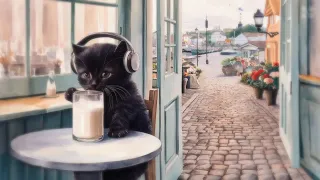 Chill Lofi Kitten: Morning Cafe 🎼 chill beats to relax/breakfast to