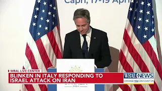 Israel has carried out a strike inside Iran; Sec. of State Blinken calls for restraint