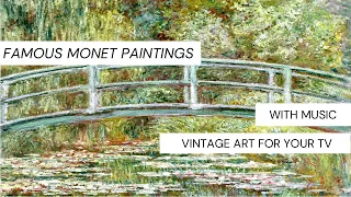 Vintage Art for TV | 2 Hours WITH MUSIC | Monet Paintings | Monet Artwork