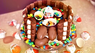 ГОТОВИМ ТОРТ ИЗ KINDER SURPRISE, KINDER BUENO, M&M'S  "ЖОПКА, СЛИПНИСЬ И ПОРВИСЬ"  | SWEET HOME