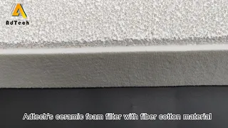 Ceramic Foam Filter with fiber paper material edge
