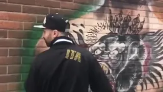 YIKES PAULIE MALIGNAGGI WITH THE ELITE LEVEL DISRESPECT FOR CONOR MCGREGOR MURAL!