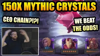150+ 7 Star Mythic Crystal & 6x 7 Star Crystal Opening - CEO CHAIN?!?! - Marvel Contest Of Champions
