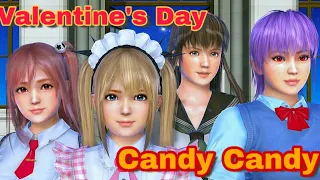 [ 2K MMD DOA ] 2021 Happy Valentine's Day - Marie + Honoka + Ayane + Hitomi - Candy Candy