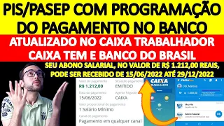 LIBERADO PIS/PASEP PARA 15/06/2022 NO BANCO - PAGAMENTO DISPONÍVEL PARA SAQUE DO ABONO SALARIAL
