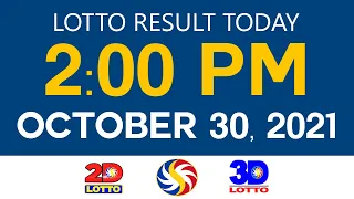 Lotto Results Today October 30 2021 2pm Ez2 Swertres 2D 3D 6D 6/42 6/55 PCSO