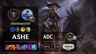 Ashe ADC vs Jhin - EUW Grandmaster Patch 10.24