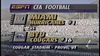 1990 College Football: #1Miami (FL) @ #16 BYU