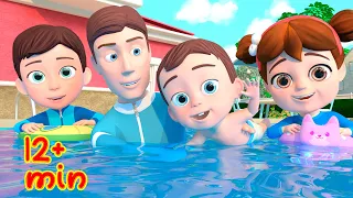 Baby Is Learning To Swim | Swimming Pool Song | Sing Along more Kids Songs & Nursery Rhymes