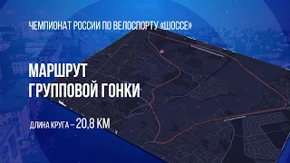 Велоспорт: групповая гонка чемпионата России (маршрут)