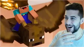 Reacting to Funny TINY DERP Minecraft Movie! Minecraft Animation!!