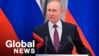 Russia-Ukraine standoff: Putin calls situation in Donbas "genocide," says he does not want war