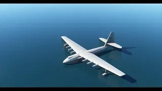 First flight in Hughes H-4 Hercules aka "Spruce Goose" (MSFS)