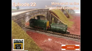 Amberlea - More work on the layout extension, Painting, Sticking and Plastering!