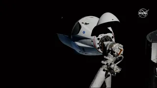 SpaceX Crew Dragon demo-1 long approach video to ISS