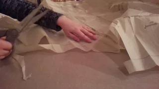 ASMR sewing pattern - tissue paper crinkle sounds - no talking
