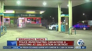 Man shot during carjacking at gas station on Detroit's west side