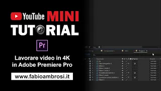 #20 - Adobe Premiere Pro: come lavorare video in 4k in maniera fluida e senza scatti usando i proxy