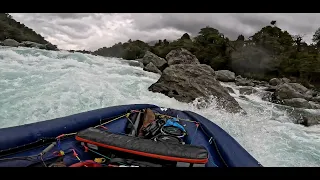 Hollyford river trip in the outboard jet, going home