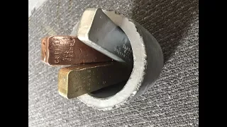 MIXING METALS - MOLTEN COPPER BRASS & ALUMINIUM TOGETHER - DROP TEST INCLUDED